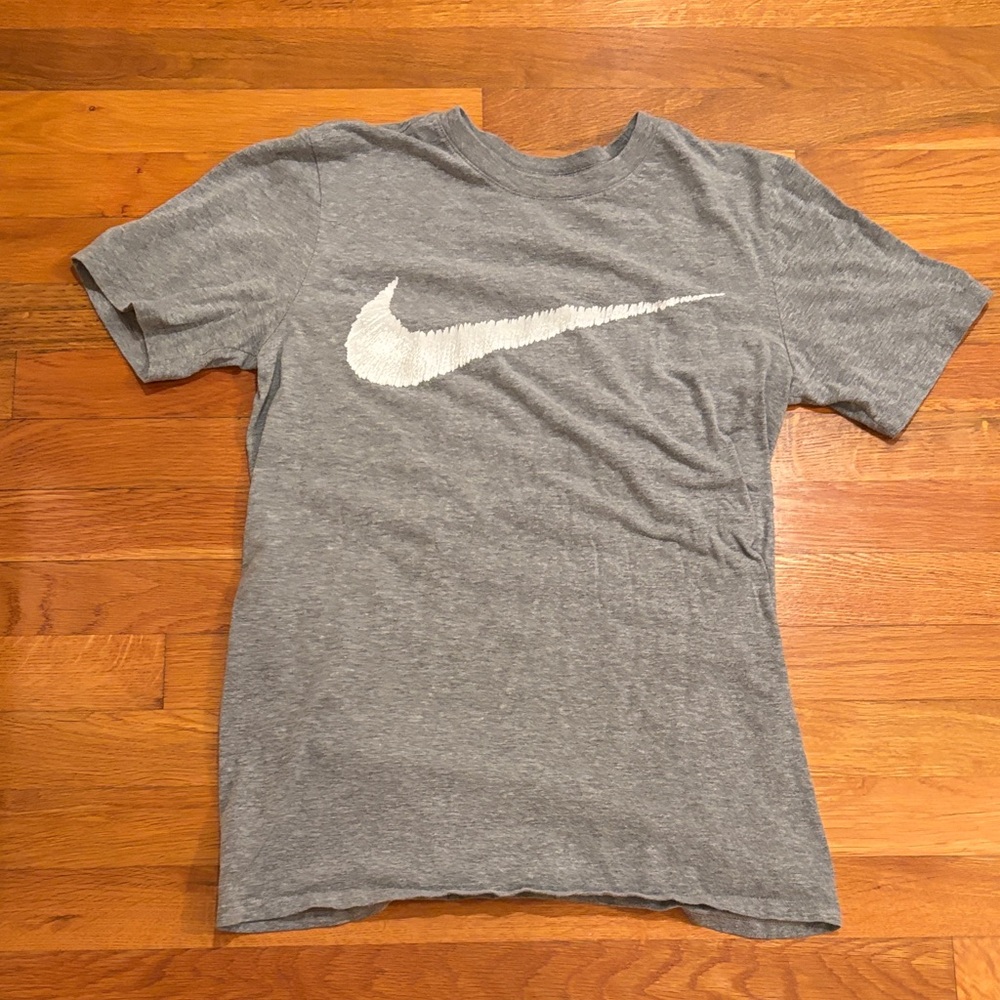Nike Heather Gray Tee with White Logo
